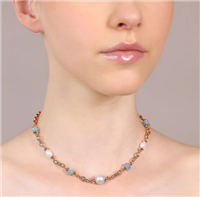 Collana Bronzallure Donna in Lega metallica Pietre dure WSBZ02414GPRL - WSBZ02414GPRL